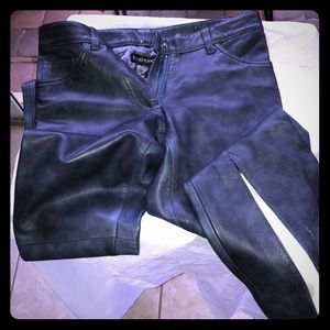 Blue leather pants 👖